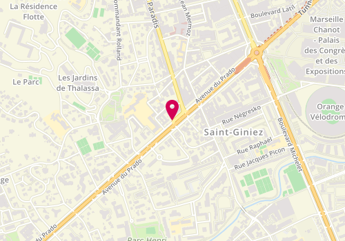 Plan de AGUILAR Bérénice, 287 Avenue du Prado, 13008 Marseille