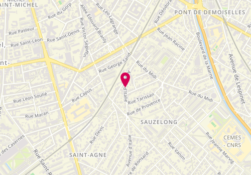 Plan de PINEL Xavier, 72 Avenue d'Italie, 31200 Toulouse