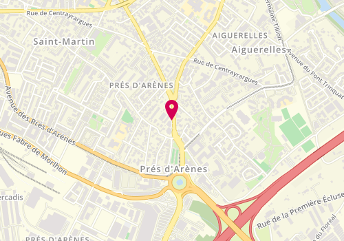 Plan de PORTES Grégory, 158 Avenue de Palavas, 34070 Montpellier
