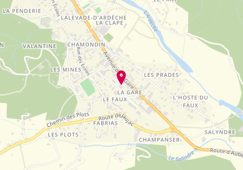 Plan de ALLEGRE VIANNET Bénédicte, 5 Place de la Combale, 07380 Lalevade-d'Ardèche