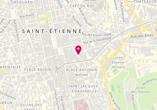 Plan de JAVELLE ARNAUD Emilie, 29 Rue Pierre Bérard, 42000 Saint-Étienne