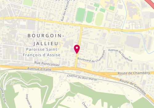 Plan de CASSAGNE Valérie, 20 Boulevard Jean Jacques Rousseau, 38300 Bourgoin-Jallieu