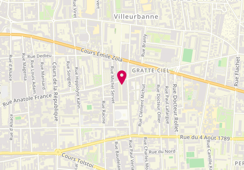Plan de QUEIROS Estelle, 25 Avenue Henri Barbusse, 69100 Villeurbanne