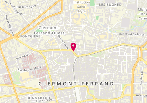 Plan de ALDIGIER-BESANCON Marine, 10 Rue Fontgiève, 63000 Clermont-Ferrand