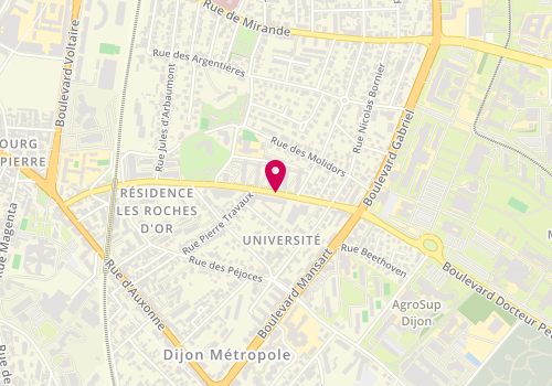 Plan de HAMET Françoise, 32 Bis Boulevard de l'Universite, 21000 Dijon