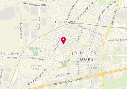Plan de ACHARD Kristelle, 91 Rue Chantepie, 37300 Joué-lès-Tours