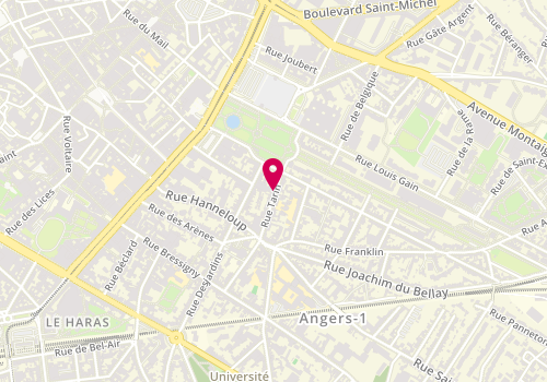 Plan de LOUET-GRANGER Sandrine, 8 Rue Tarin, 49100 Angers