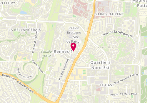 Plan de JEULAND MOULIN Séverine, 163 Avenue General Patton, 35700 Rennes