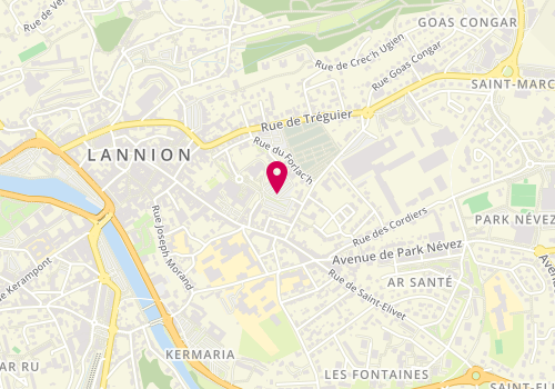 Plan de ALES Hervé, 10 Place des Ursulines, 22300 Lannion
