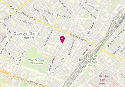Plan de AUZOUX Isabelle, 47 Rue Brancion, 75015 Paris