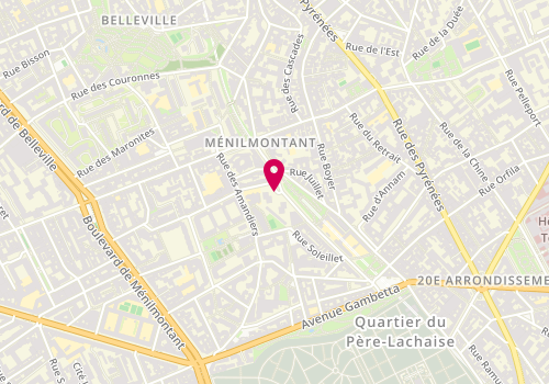 Plan de BARBIER LESCURE Géraldine, 24 Rue des Plâtrières, 75020 Paris