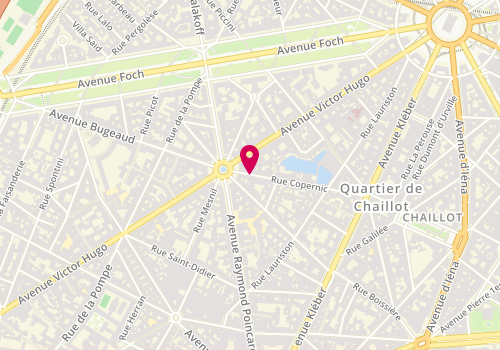 Plan de AZIERES Delphine, 47 Rue Copernic, 75116 Paris