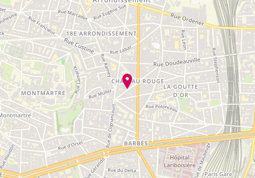 Plan de ANDRE Béatrice, 11 Rue Poulet, 75018 Paris