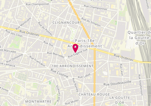Plan de REY MAUBANT Evelyne, 15 Rue Eugène Sue, 75018 Paris
