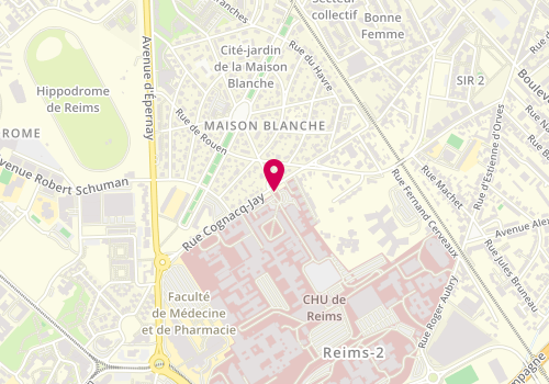 Plan de MONET Damien, 45 Rue Cognacq Jay, 51092 Reims