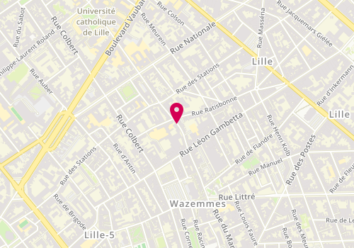 Plan de MARTIN Coraline, 14 Rue Charles Quint, 59000 Lille